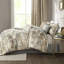 Édredon très grand - gris texturé, 2 taies décoratives assorties et 1 coussin décoratif-121400098