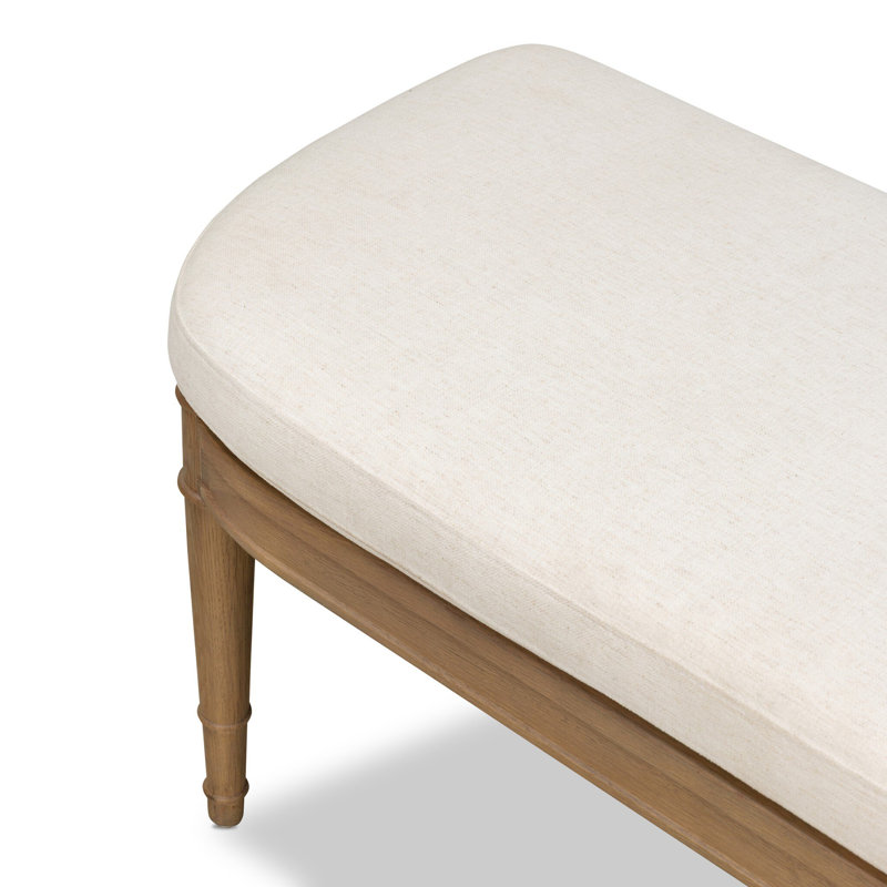 Moya Solid Wood Bench, Crypton Nomad Snow