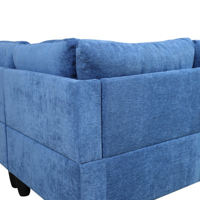 Velvet L-Shaped Sectional Left Hand Facing