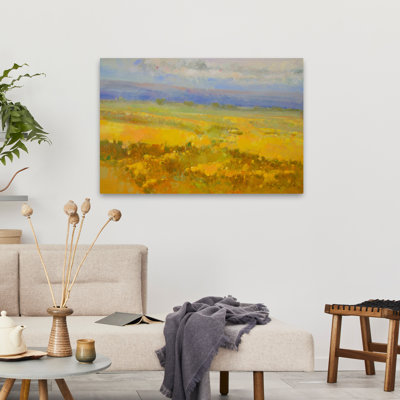 Champ de fleurs jaunes aucune, art abstrait, art contemporain