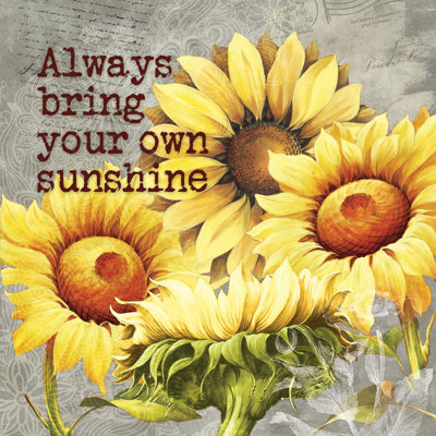 Sunflower Cluster I - Wrapped Canvas Painting