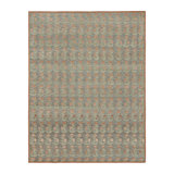 Rug & Kilim’S Block Print Rug Design. Brown And Green And Orange Floral Patterns