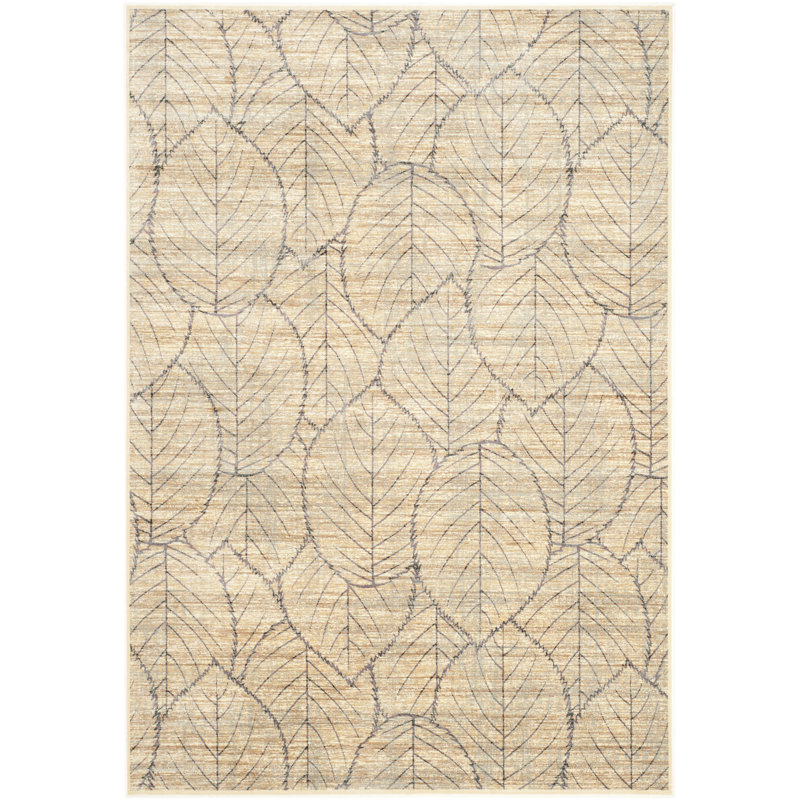 Martha Stewart Viscose Pile Floral Rug, Rectangle 5'3" x 7'6"