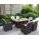6 - Person Wicker Patio Dining Set with Rectangular Table , Cushions Included