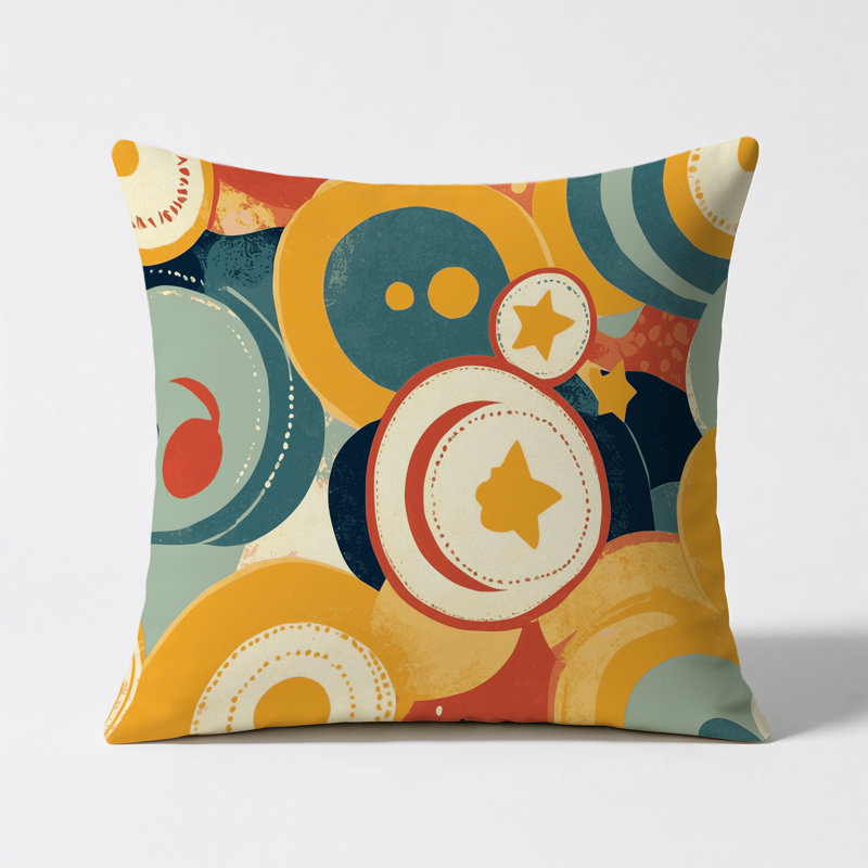 Retro Beam Indoor And Outdoor Throw Pillow, Square 16"