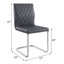 Chaise d'appoint rembourrée Extli en gris (ensemble de 2)