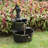 Jackielynn 27" Barrel and Pump Fountain Outdoor, Cascading Waterfall Fountain with Recirculating Pump-1147814662