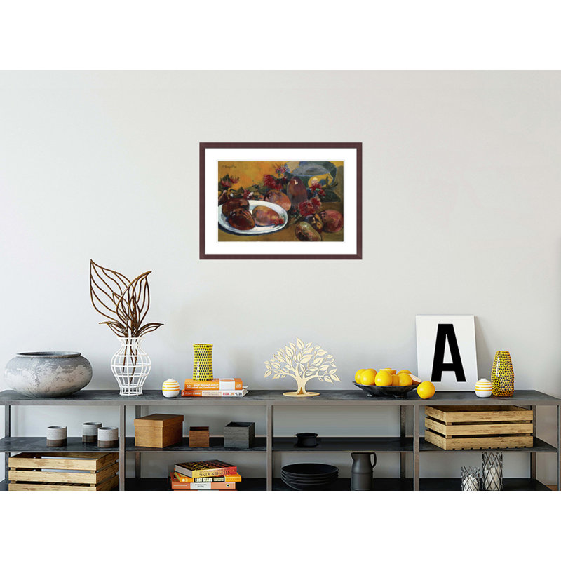 «Still Life with Mangoes» par Paul Gauguin - Estampe numérique encadrée, H 21,23 po x l 29,5 po