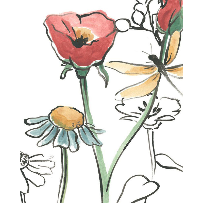 «Dakota Fields Vess, June» par Erica Gallery, art sur toile tendu: Boho Florals VI, H 24 po x l 20 po