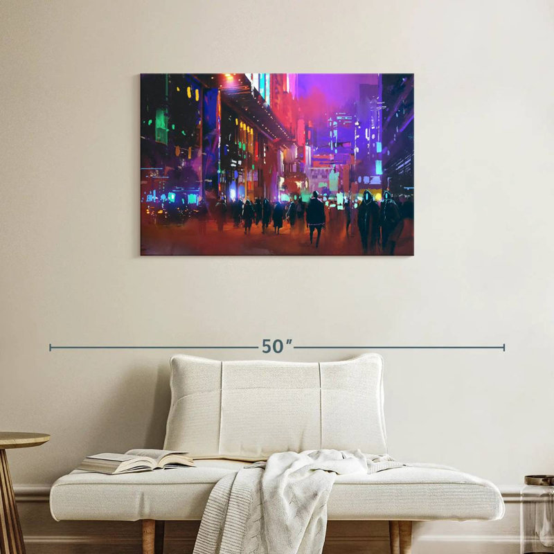 Sci-Fi City, 24" H x 36" W