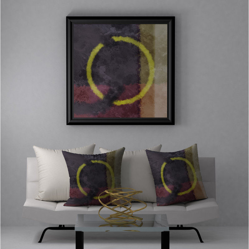Abstract Reversible Throw Pillow, 18" x 18"