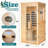 1-Person Infrared Home Sauna with Backrest,Indoor Dry Sauna for Home Use,Heater Panels & Bluetooth Speaker