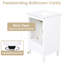 Meuble-lavabo de 20 po avec lavabo en céramique blanc, armoire, deux portes et un tiroir, produit attrayant de style autoportant