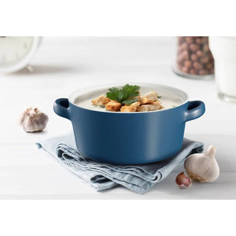 bocaux à soupe kook, bols empilables en céramique, ensemble de 4, Marine