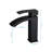 Single Handle Waterfall Faucet For Bathroom - Matte Black, Rectangular Spout, Stainless Steel, Easy To Install And Clean Black With Control, Steel Construction-125036346