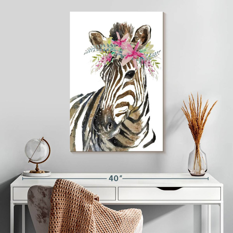 Brampt Crowned Zebra, 30" H x 20" W
