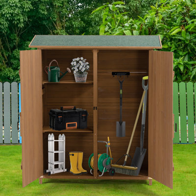 Armoire d'extérieur en bois massif Lean-To