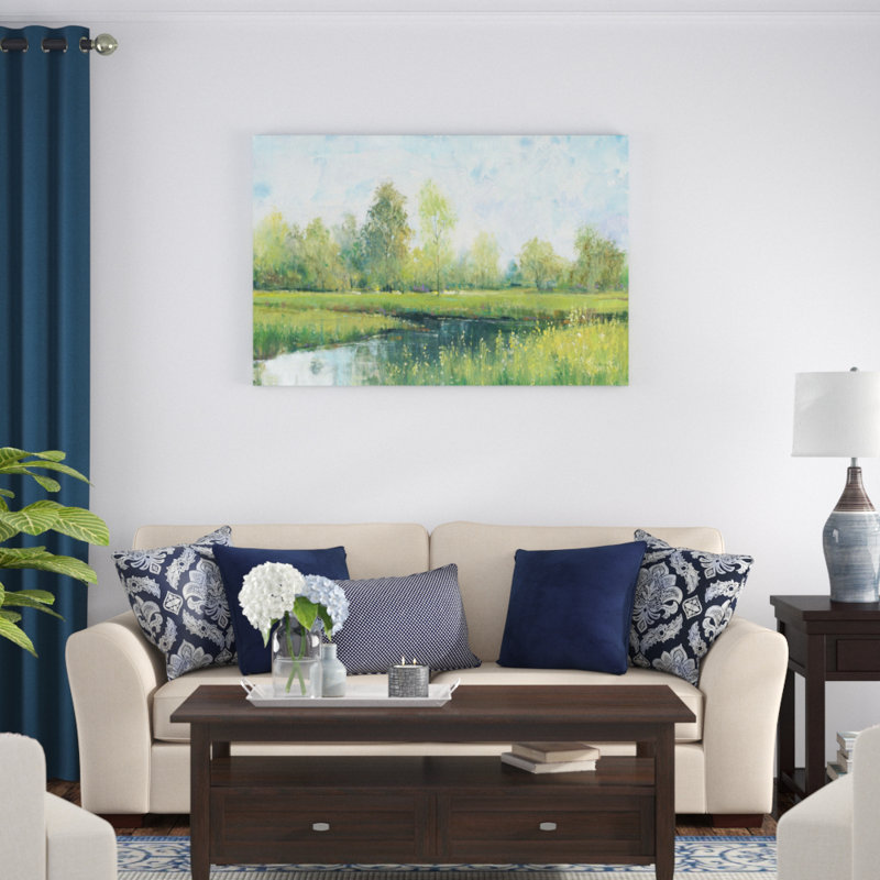 «Tranquil Park I», peinture sur toile, H 32 po x l 48 po
