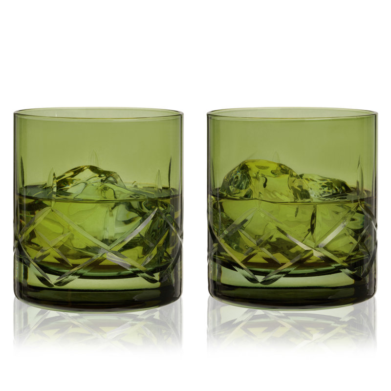 Verres à cristal en cristal taillé Admiral, Green