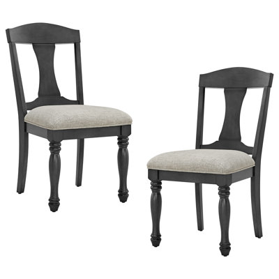 Wooden Frame Upholstered Dining Chairs set of 2