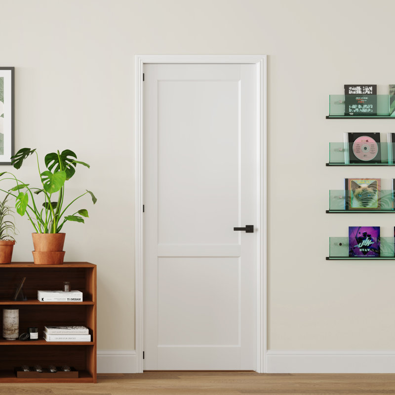 Intérieur 2-Lite Panneau Fabrication Porte en bois massif Dalle de porte avec panneau de base massif Porte pré-montée avec garde-manger avec assemblage rapide