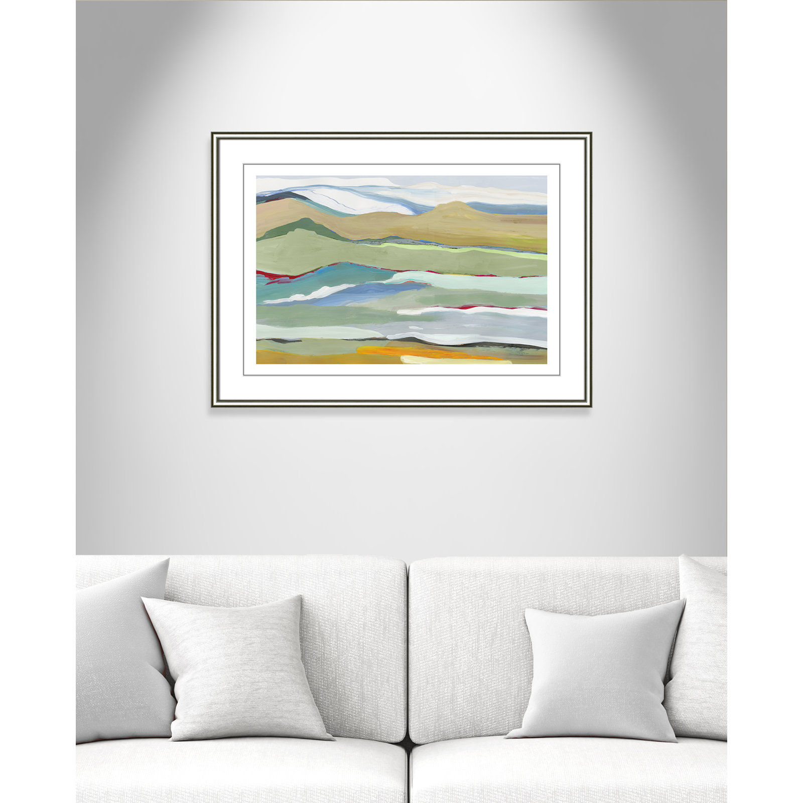 Dee "Goodbye Summer on the Hills" Painting, 26.75" H x 36.75" W x 0.88" D, Silver Framed
