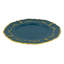 Ensemble de 8 assiettes en plastique Fleur De Lis - bleu / or