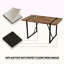 Table de salle à manger de 55 po en bois aggloméré rectangulaire industriel moderne en bois foncé, 4 à 6 personnes, plateau de table en bois d'ingénierie de 1,5 po d'épaisseur et pieds en métal rectangulaires, utilisé pour la maison et la cuisine