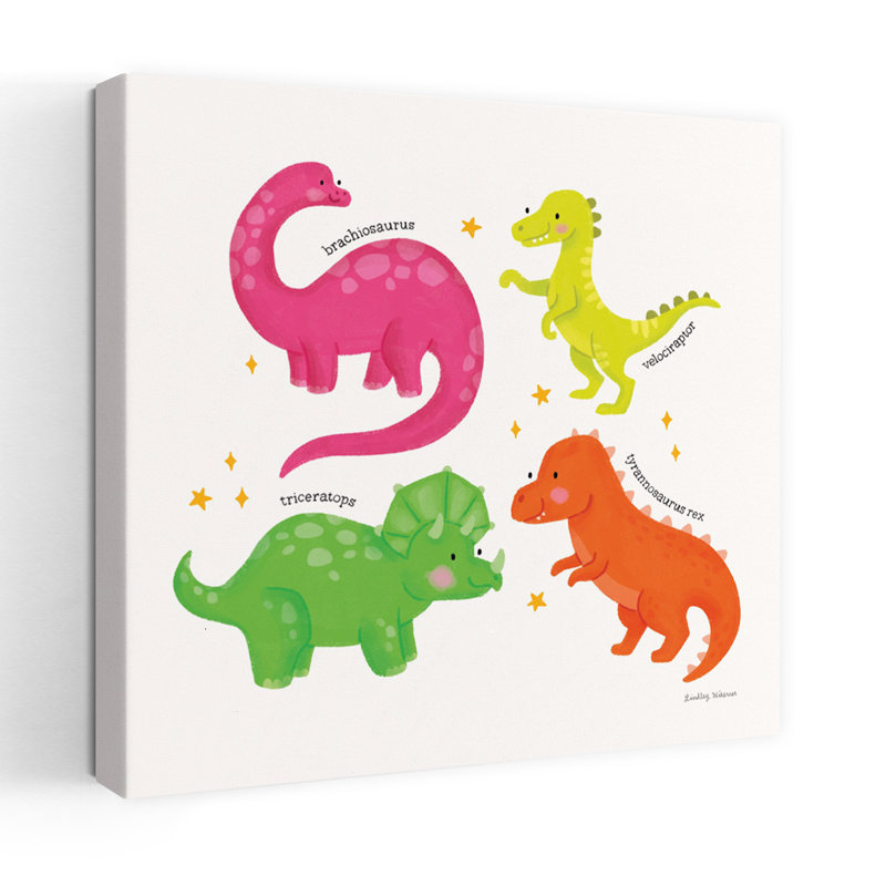 Dino contemporain avec animaux, art lumineux, H 32 po x l 32 po