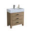 Meuble-lavabo simple 30 po avec lavabo en céramique Maxbano-144980357