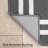 Double Border Machine Tufted Performance Dark Gray/White Rug-64089924