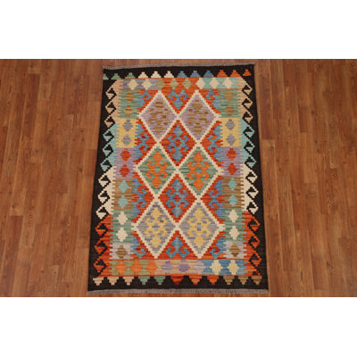 Geometric Kilim Oriental Area Rug 4x5