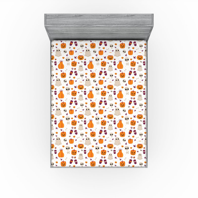 Multicolore Ambesonne Ghost, Drap-housse de taille double