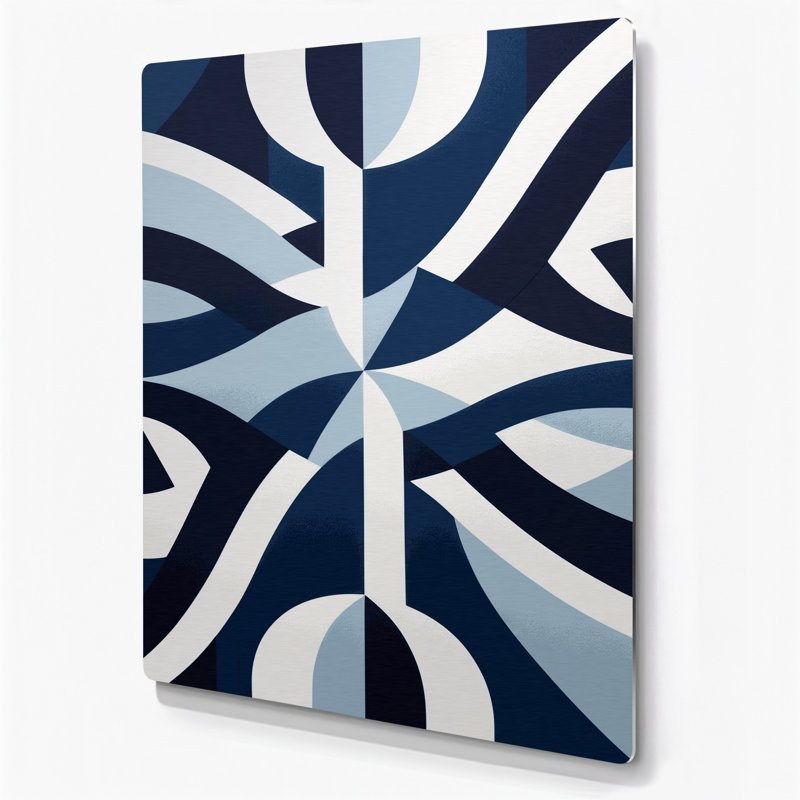 «Abstract Shapes» 11, art mural gris en métal, H 24 po x l 36 po