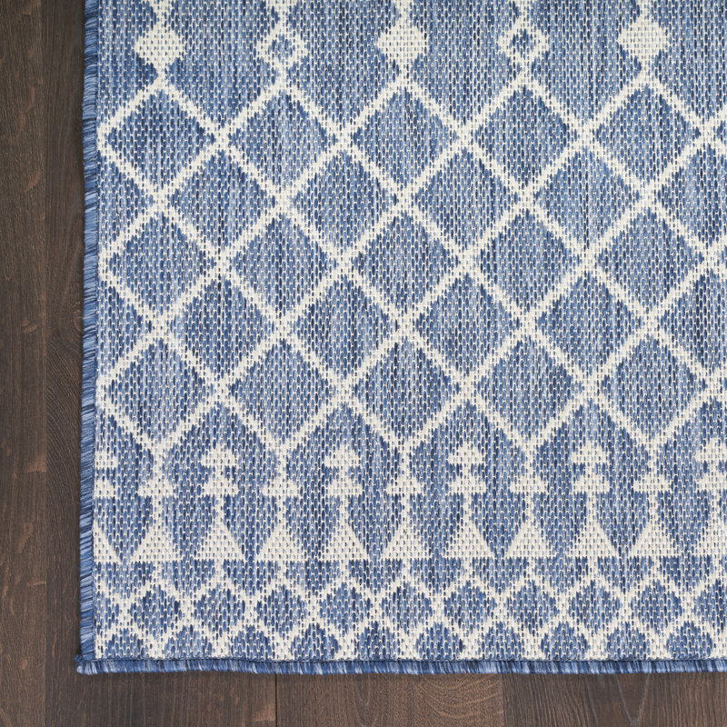  Tapis bleu marine moderne carré 8 pi x Positano, Navy, Square 8'