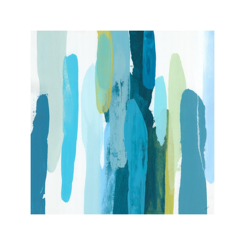 Blu Crush I Painting by Rick Kane, Glass Coat, 37.75" H x 37.75" W