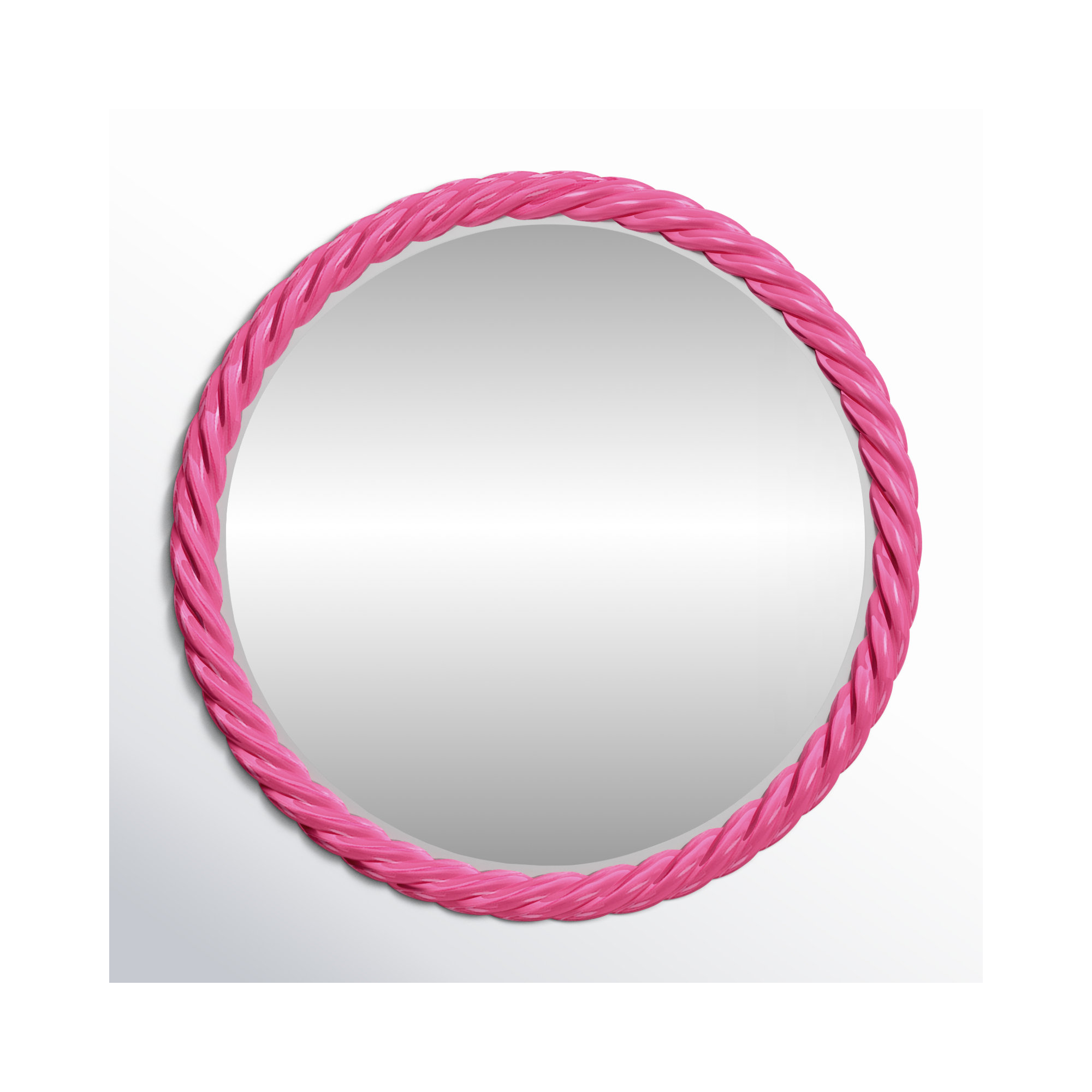 Mara Round Mirror, Hot Pink