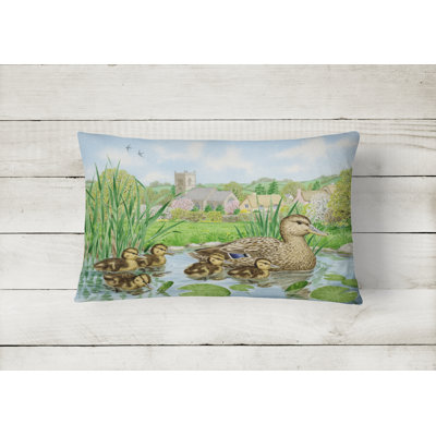  Mallard Duck Fabric Indoor/Outdoor Throw Pillow
