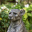 Statue léopard bronze H 23,25 po H