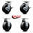 Tool Box Caster Wheel Set – 5 Inch Polyolefin Swivel Casters – SCC