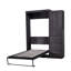 Lit simple avec armoire grise pour rangement pliant et rangement, garde-robe, 3 grands tiroirs-209034109