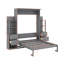 Lit escamotable double avec tiroirs, tablettes et lumières DEL-1338976412-1338976413