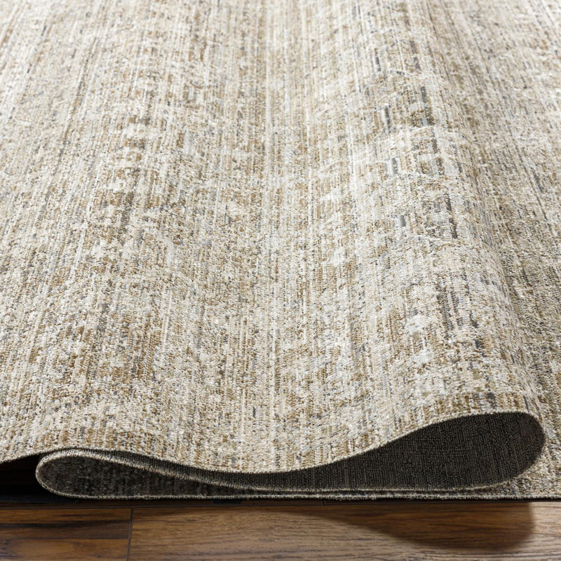 Gray Weathered Synthetic 5' x 8' Rectangular Area Rug