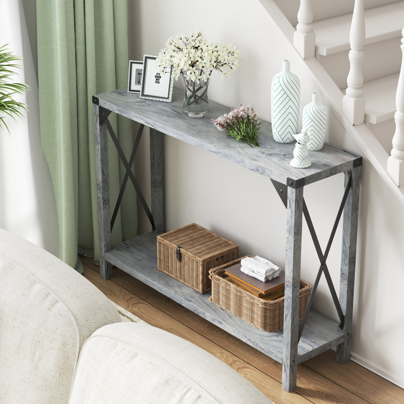 Bois massif 30 po Leighana, Gris