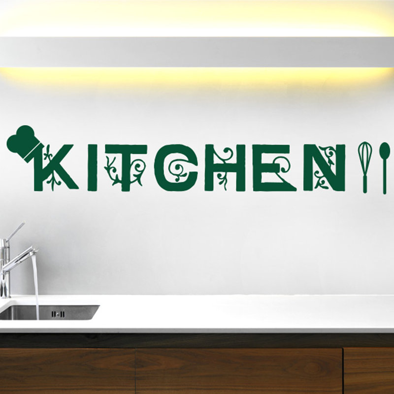 Food & Beverage Wall Decal, Dark Green, Large