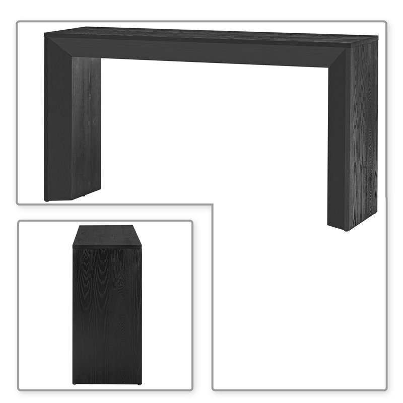 Console autoportante en bois Vintage, Noir