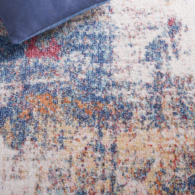Phoenix 500 Performance Abstract Rug, Round 6'7"