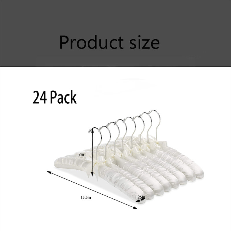 Hangers Satin Padded Hangers – Elegant Shirt & Garment Hangers, 24