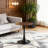 Square Dining Table, 23.6" Table With Thickened Edge Decor Tabletop & Metal Pedestal, Mid Century Modern Bistro Table For Kitchen, Small Places, Living Room, Cafe-2137091316-2137091310