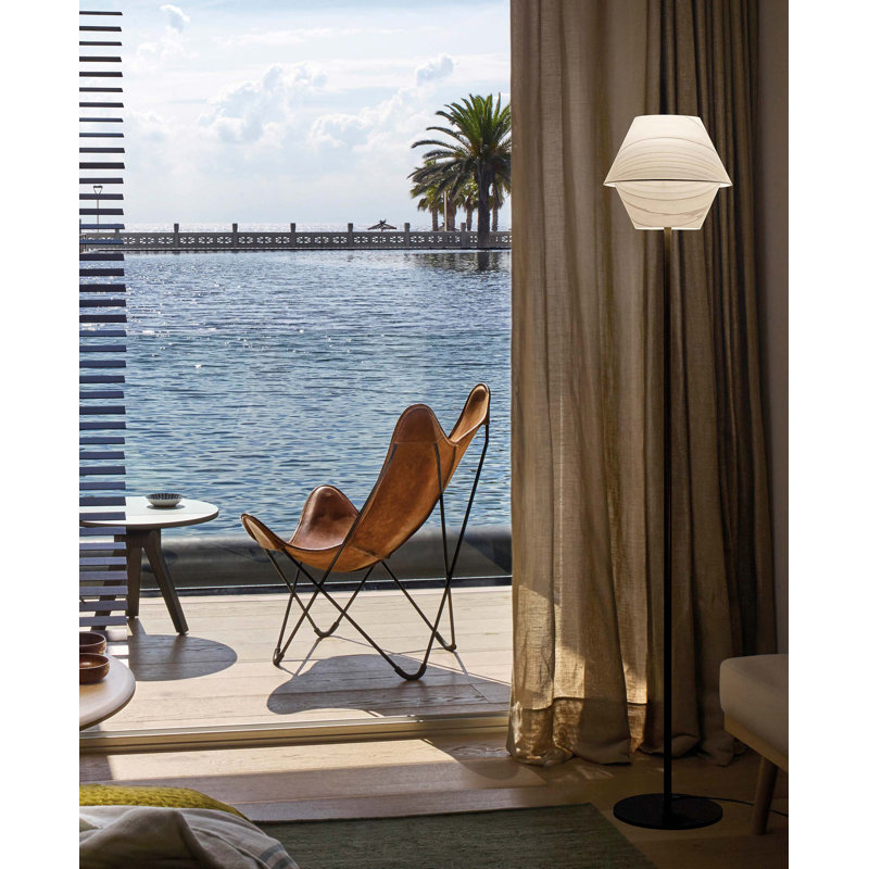 Hotel Floor Lamp, Natural White, Dimmable, Matte Black
